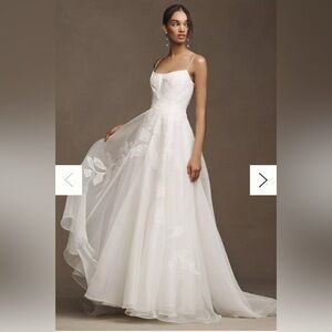 Jenny Yoo US6 Abernathy Organza A-line Ball Skirt Wedding Gown